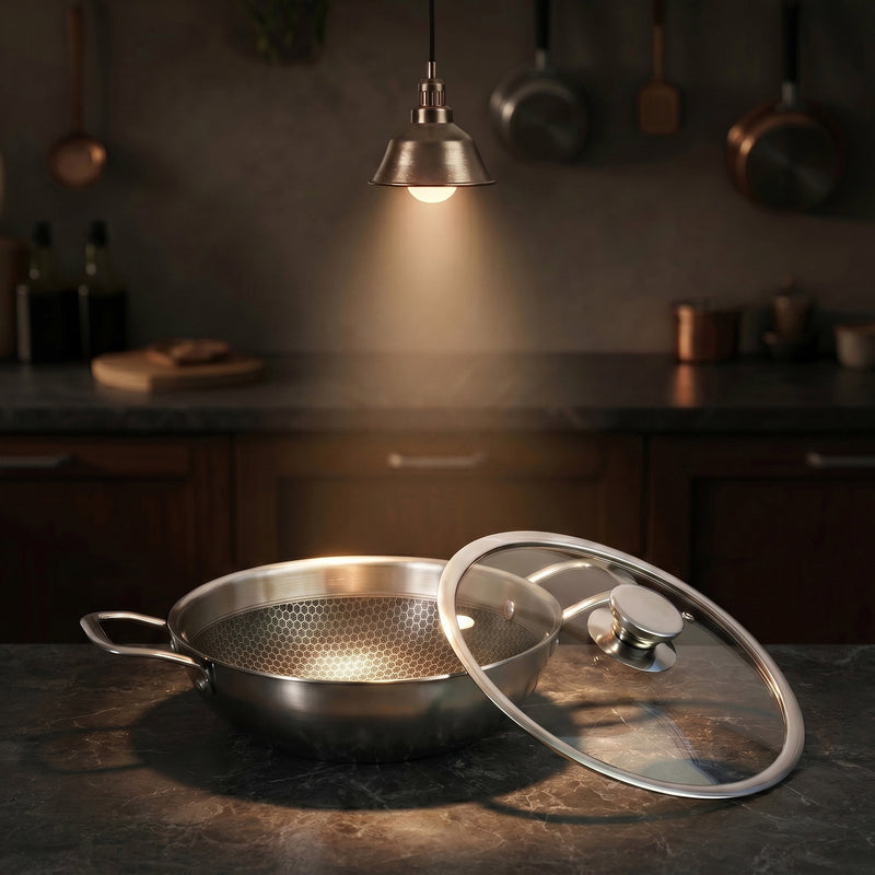Kadhai with Glass Lid